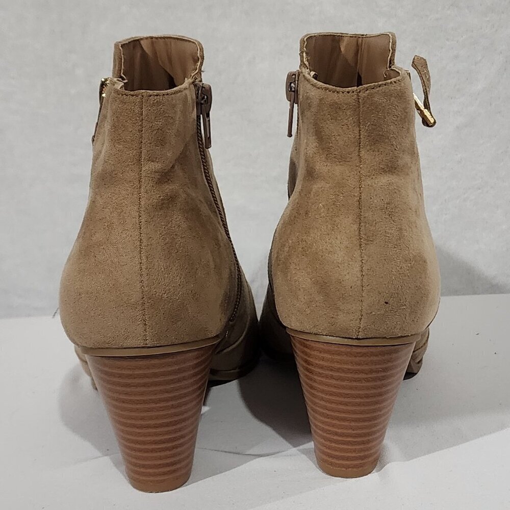 NWOB Atmosphere Suede Heeled Ankle Boots Western Atmosphere - Picture 4 of 7
